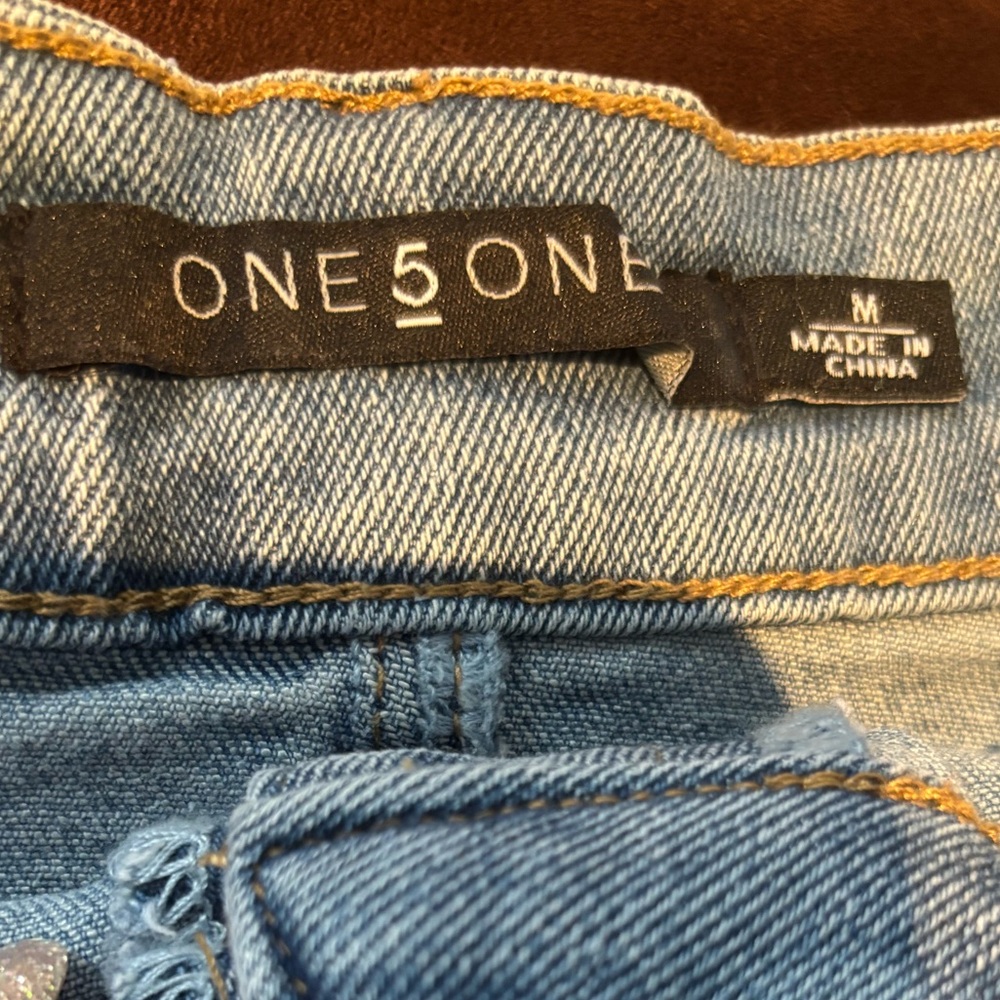 One 5 One Denim Midi Skirt, size medium. - Picture 9 of 11
